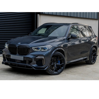 BMW X5 G05 M Sport 2018+ - Black Knight Side Skirt Splitters in Gloss Black - TMC Motorsport