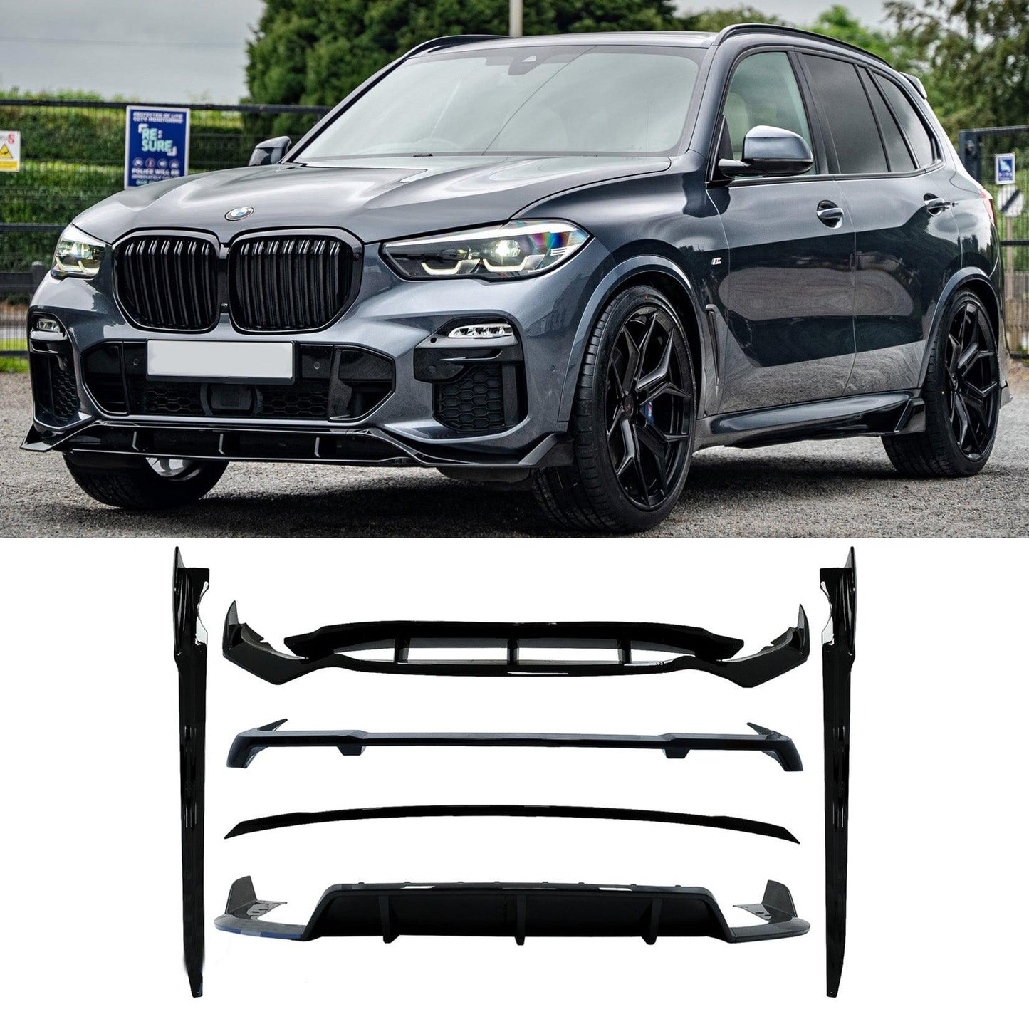BMW X5 M Sport 2018-2022 G05 Gloss Black Knight Aero Body Kit M Sport - TMC Motorsport