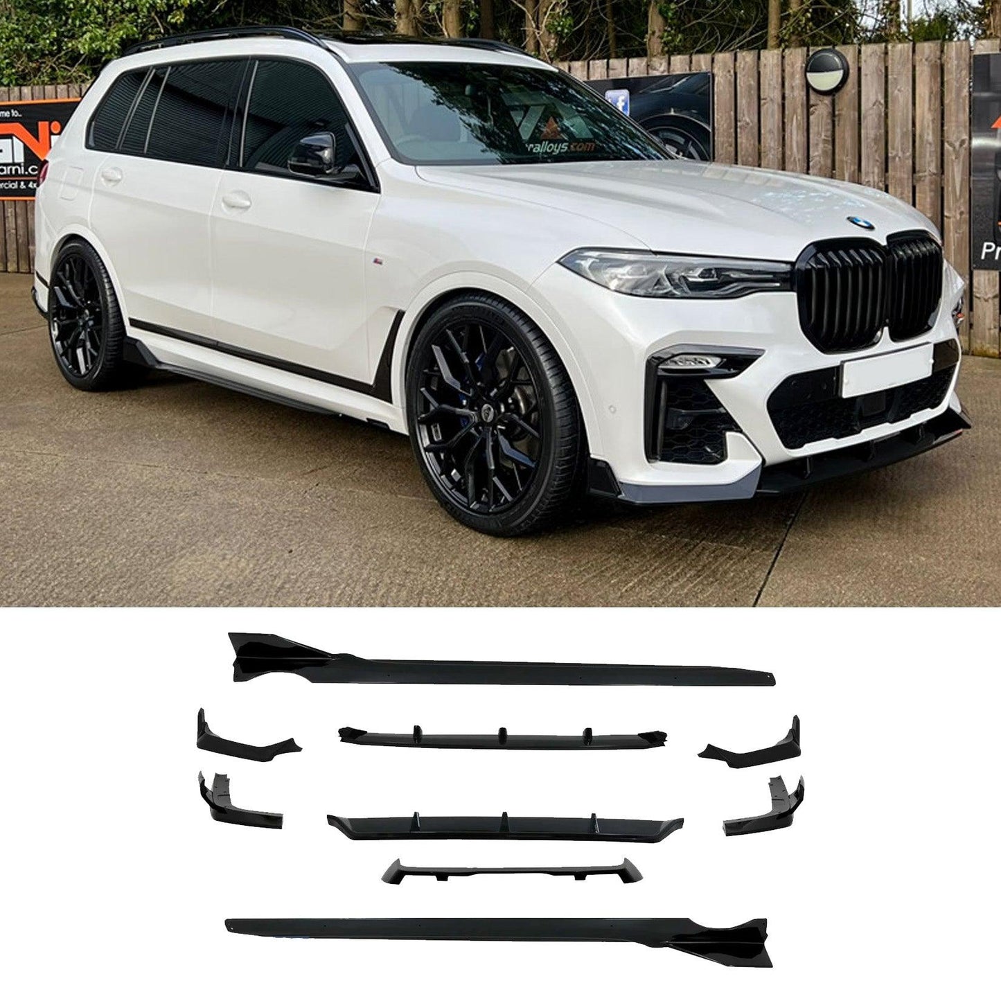 BMW X7 G07 M Sport (2018-2022 Pre-LCI) Black Knight Aero Kit in Gloss Black - TMC Motorsport