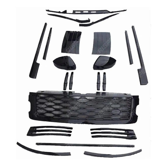 Body Kit Trim Set Grille And Trims In Black For Range Rover Vogue 2018 On - L405