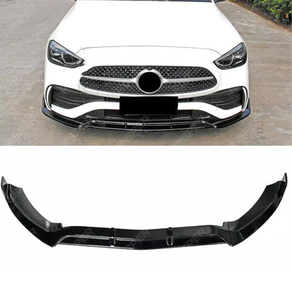 Brabus Style Front Splitter Lip In Gloss Black For Mercedes C-Class W206 2022+