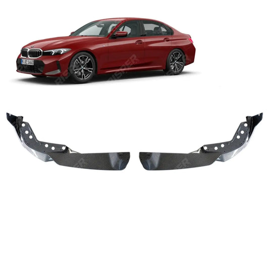 Carbon Look Front Splitter Lip For BMW 3 Series G20 M Sport LCI Facelift 2022+