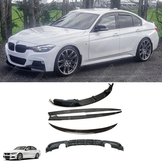 Carbon Look Full Aero Body Kit Diffuser 0___0 For BMW 3 Series F30 M Sport 2012-2018