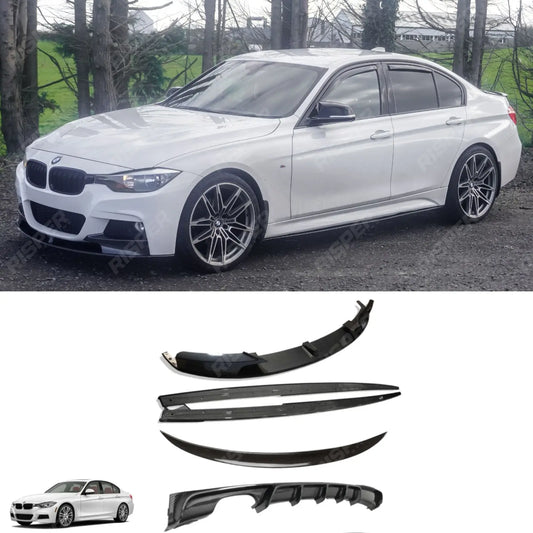 Carbon Look Full Aero Body Kit Diffuser 00___ For BMW 3 Series F30 M Sport 2012-2018