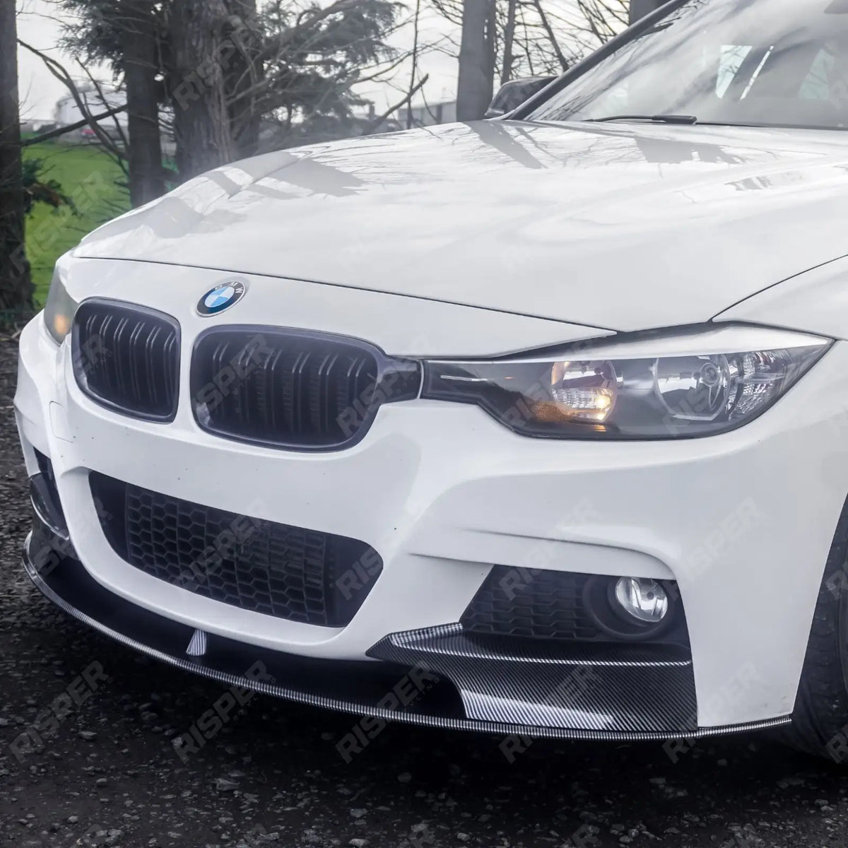 Carbon Look Full Aero Body Kit Diffuser 00__00 For BMW 3 Series F30 M Sport 2012-2018