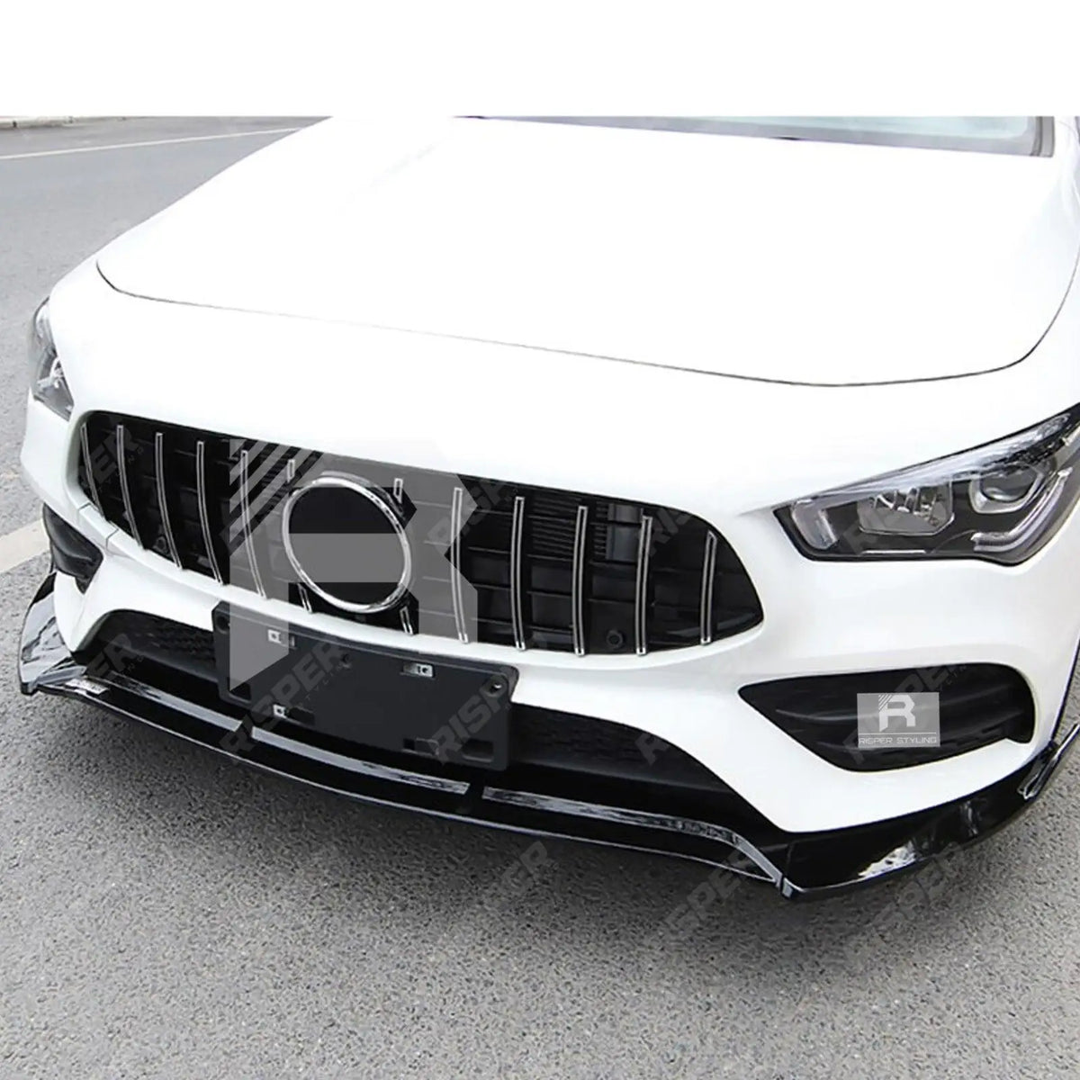 'CLA45S AMG Style' Front Splitter Lip In Gloss Black For Mercedes CLA W118 2020+