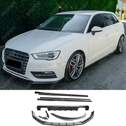 Complete Body Kit In Gloss Black For Audi A3 8v Sportback 2013-2016