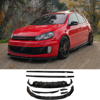 Complete Body Kit in Gloss Black For Volkswagen Golf GTI / GTD Mk6 2008-2012