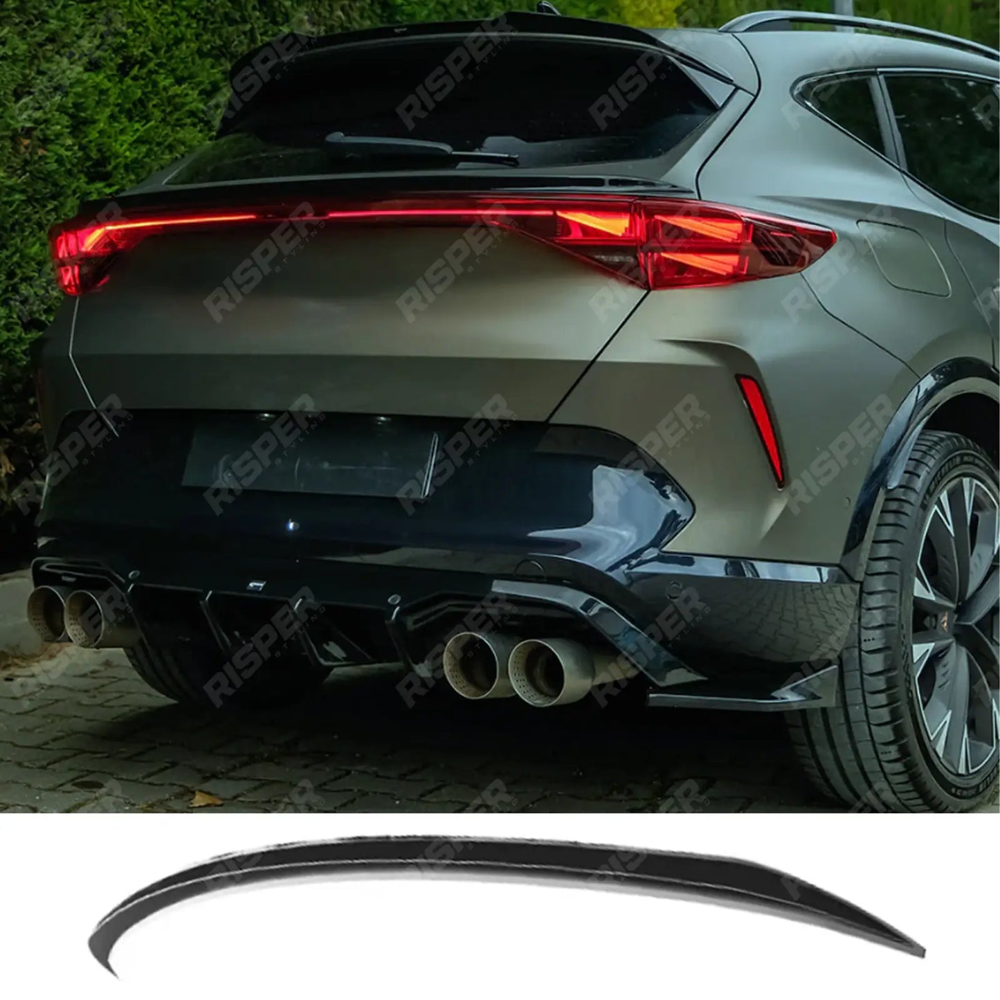 Cupra Formentor MK1 2020 On Lower Spoiler In Gloss Black