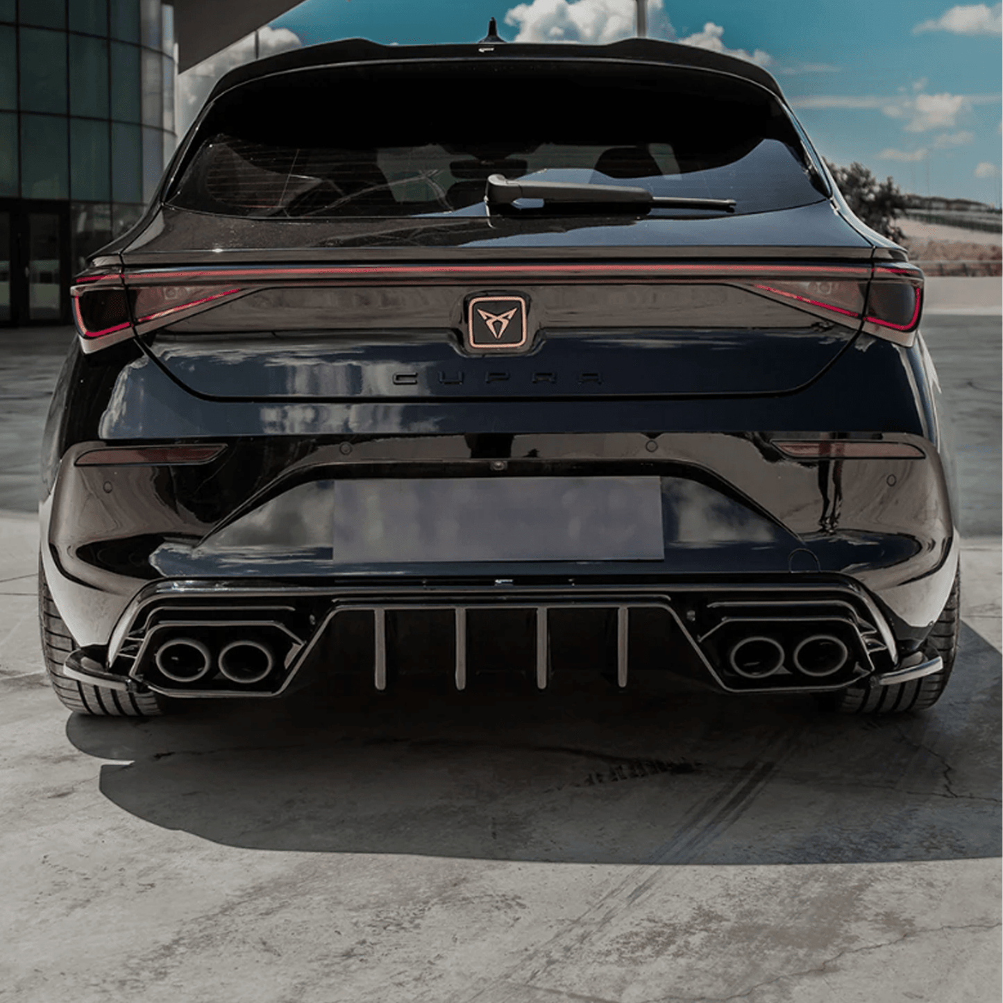 Cupra Leon 2020 On Rear Diffuser In Gloss Black - TMC Motorsport