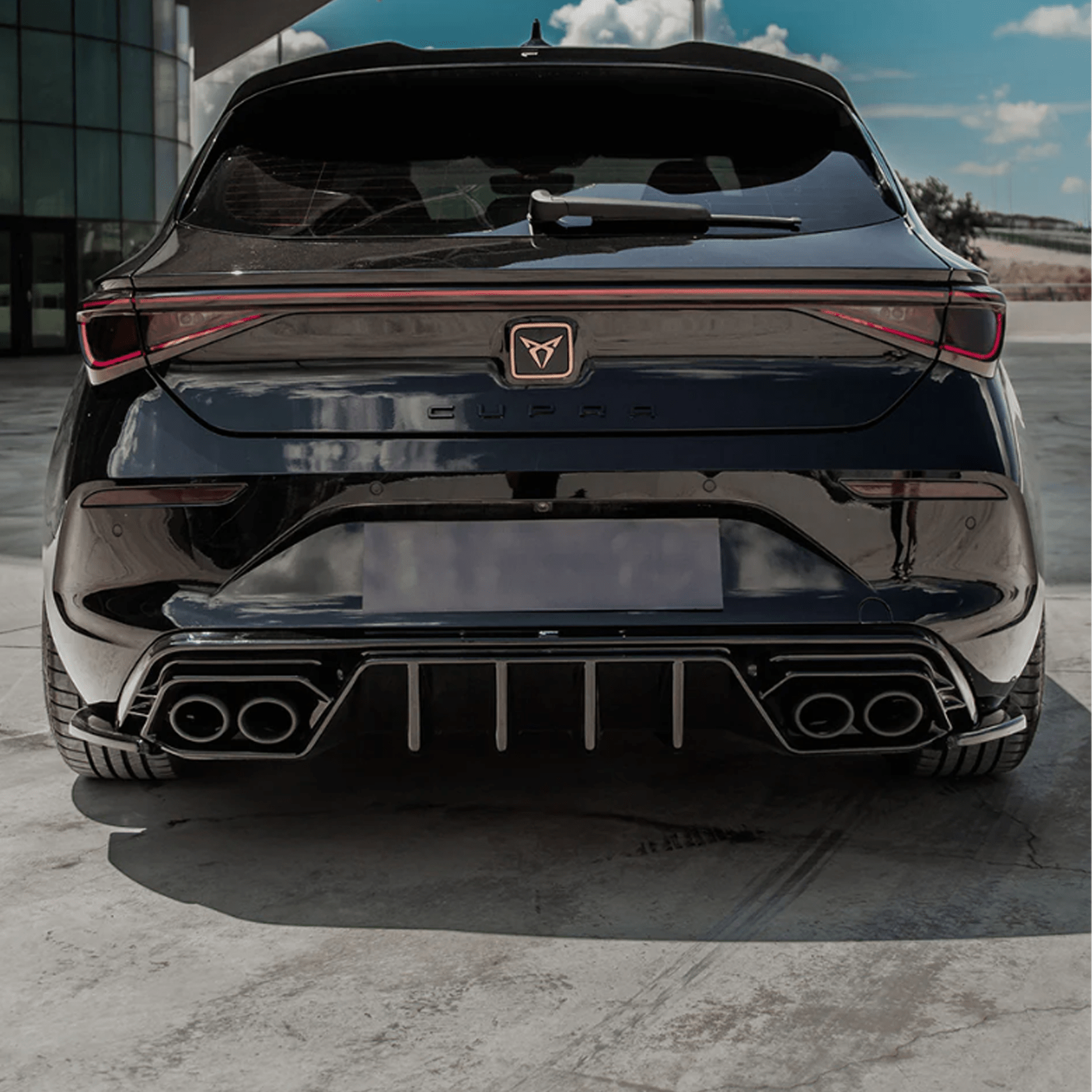 Cupra Leon 2020 On Rear Diffuser In Gloss Black - TMC Motorsport