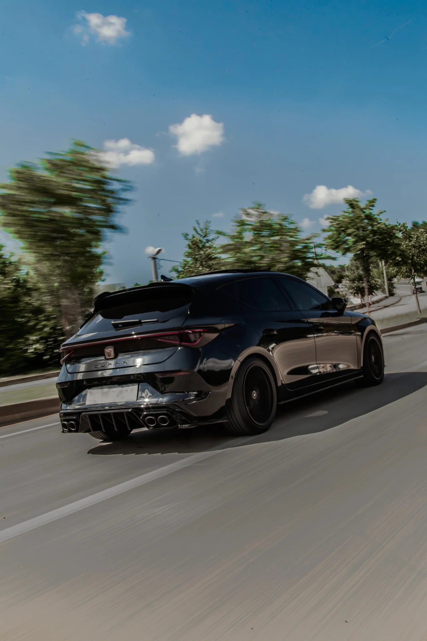 Cupra Leon 2020 On Rear Diffuser In Gloss Black - TMC Motorsport