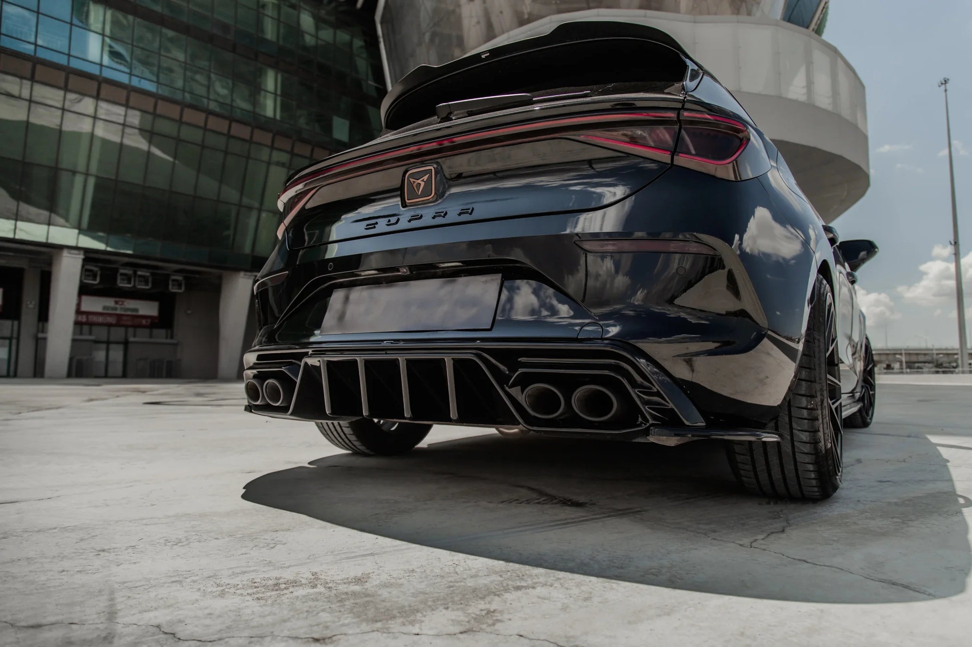 Cupra Leon 2020 On Rear Diffuser In Gloss Black - TMC Motorsport