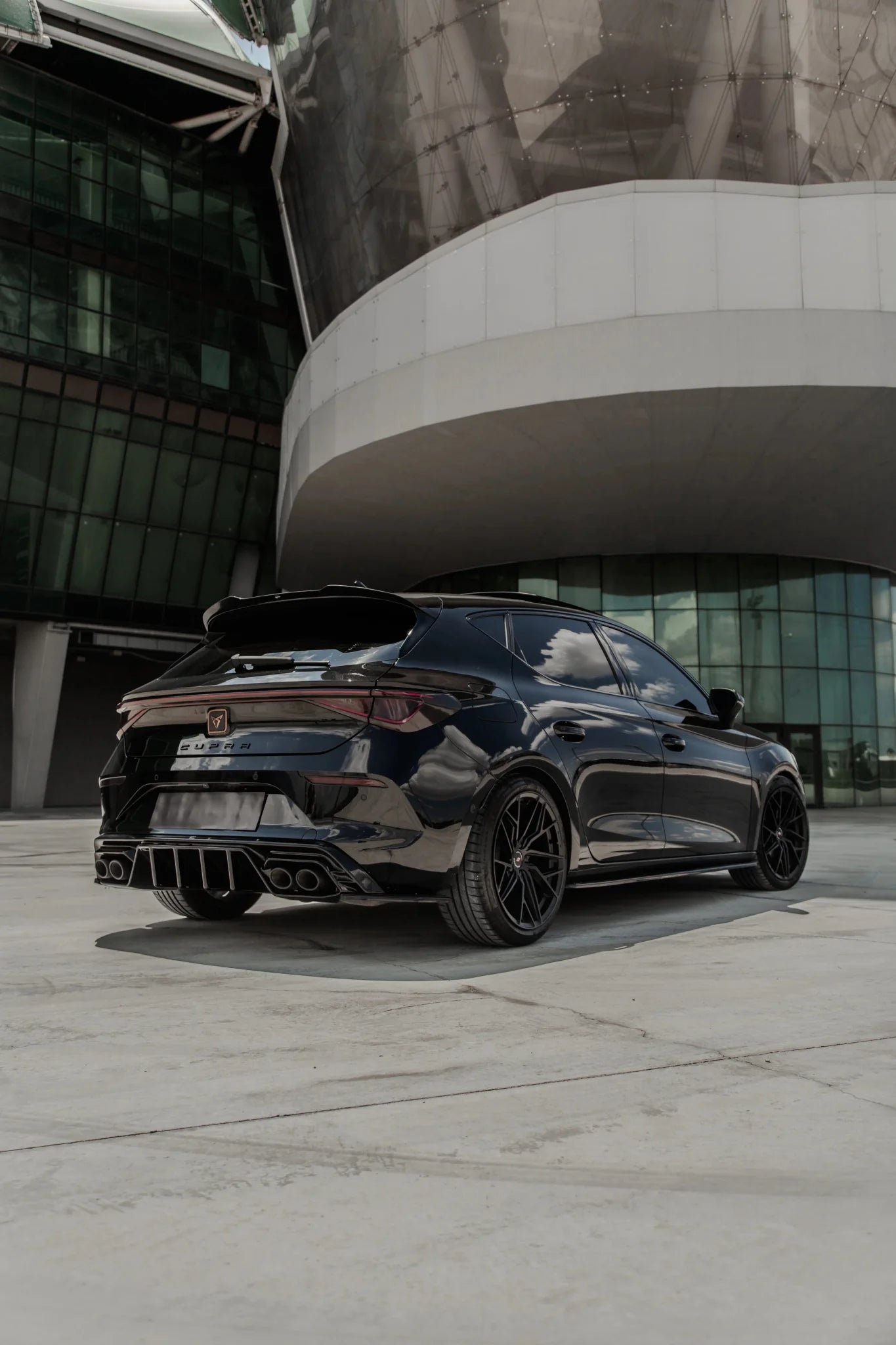 Cupra Leon 2020 On Rear Diffuser In Gloss Black - TMC Motorsport