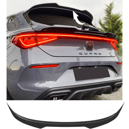 Cupra Leon 2020 On Rear Spoiler Cap In Gloss Black - TMC Motorsport