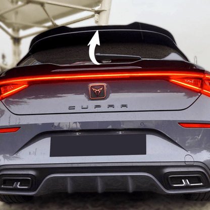 Cupra Leon 2020 On Rear Spoiler Cap In Gloss Black - TMC Motorsport