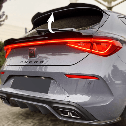 Cupra Leon 2020 On Rear Spoiler Cap In Gloss Black - TMC Motorsport
