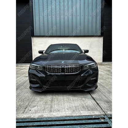 Diamond Style Front Grill Gloss Black & Silver For BMW 3 Series G20/G21 2018-2021 (pre-lci)
