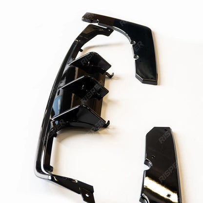 Rear Diffuser For BMW M3 M4 V Style Gloss Black