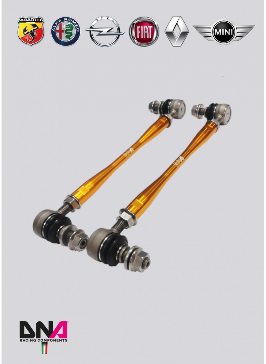 Abarth 500 / 595 / 695, Abarth Grande Punto, Alfa Mito Front Sway Bar Tie Rods On Uniball - DNA Racing