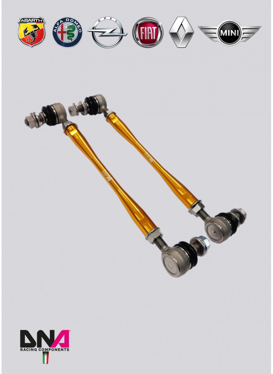 Abarth 500 / 595 / 695, Abarth Grande Punto, Alfa Mito Front Sway Bar Tie Rods On Uniball - DNA Racing