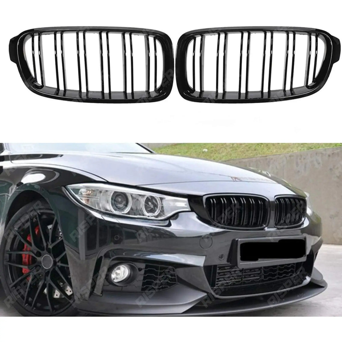 Double Slat Kidney Grille For BMW F30 F31 M3