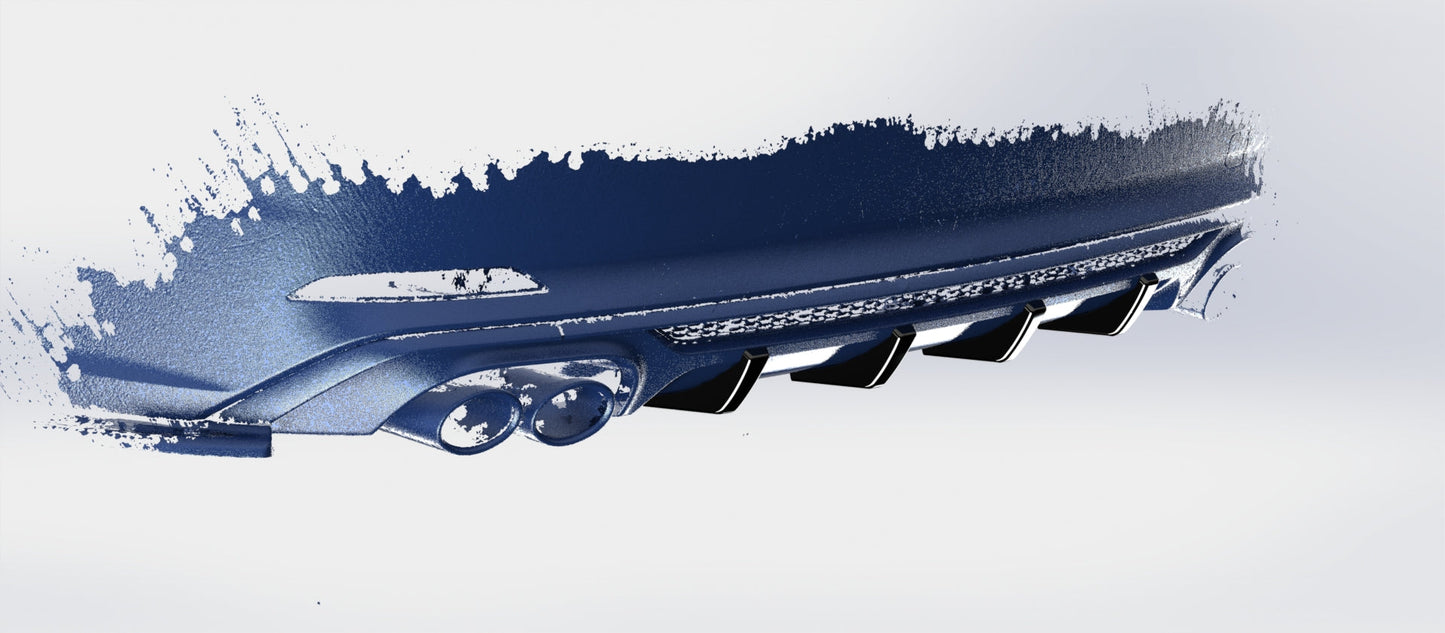 Audi S5 B9 Coupe - Set of 4 Diffuser Fins - TMC Motorsport