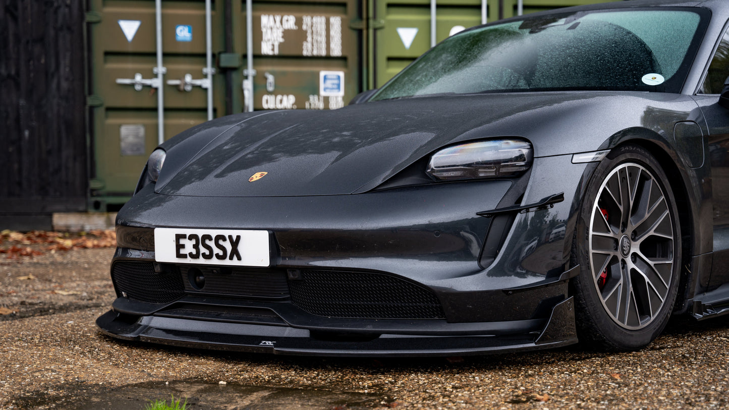 Porsche Taycan Pre Facelift - Front Splitter and Aero Fins - TMC Motorsport