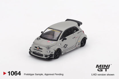 Mini GT Abarth Model Car - Abarth 595 LB-Works x Abas Works Fighters Grey