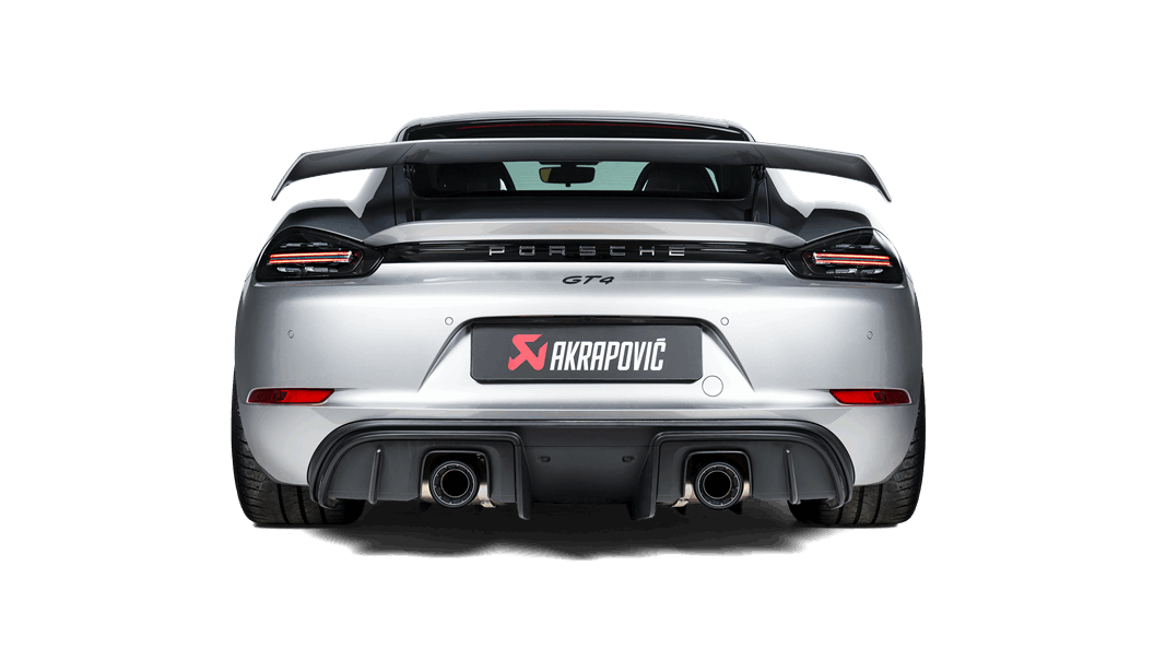 Porsche 718 Cayman GT4 / GTS 4.0 / Boxster GTS 4.0 | Tail Pipe Set (Black Titanium) - TMC Motorsport