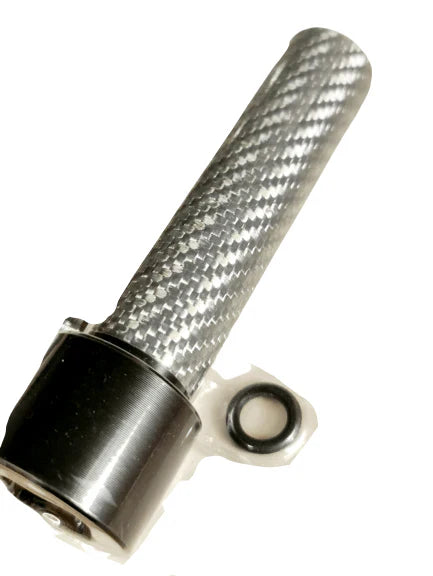 Genuine Abarth Gear Knob, 5 Speed, Silver, Carbon Fibre and Aluminium - 500 Abarth Turismo - Unboxed - TMC Motorsport