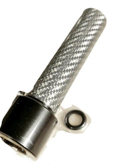 Genuine Abarth Gear Knob, 5 Speed, Silver, Carbon Fibre and Aluminium - 500 Abarth Turismo - Unboxed - TMC Motorsport