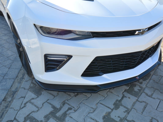 Maxton Design Front Splitter V.2 Chevrolet Camaro 6TH-GEN. Phase-i 2SS Coupe (2016-18) - Textured