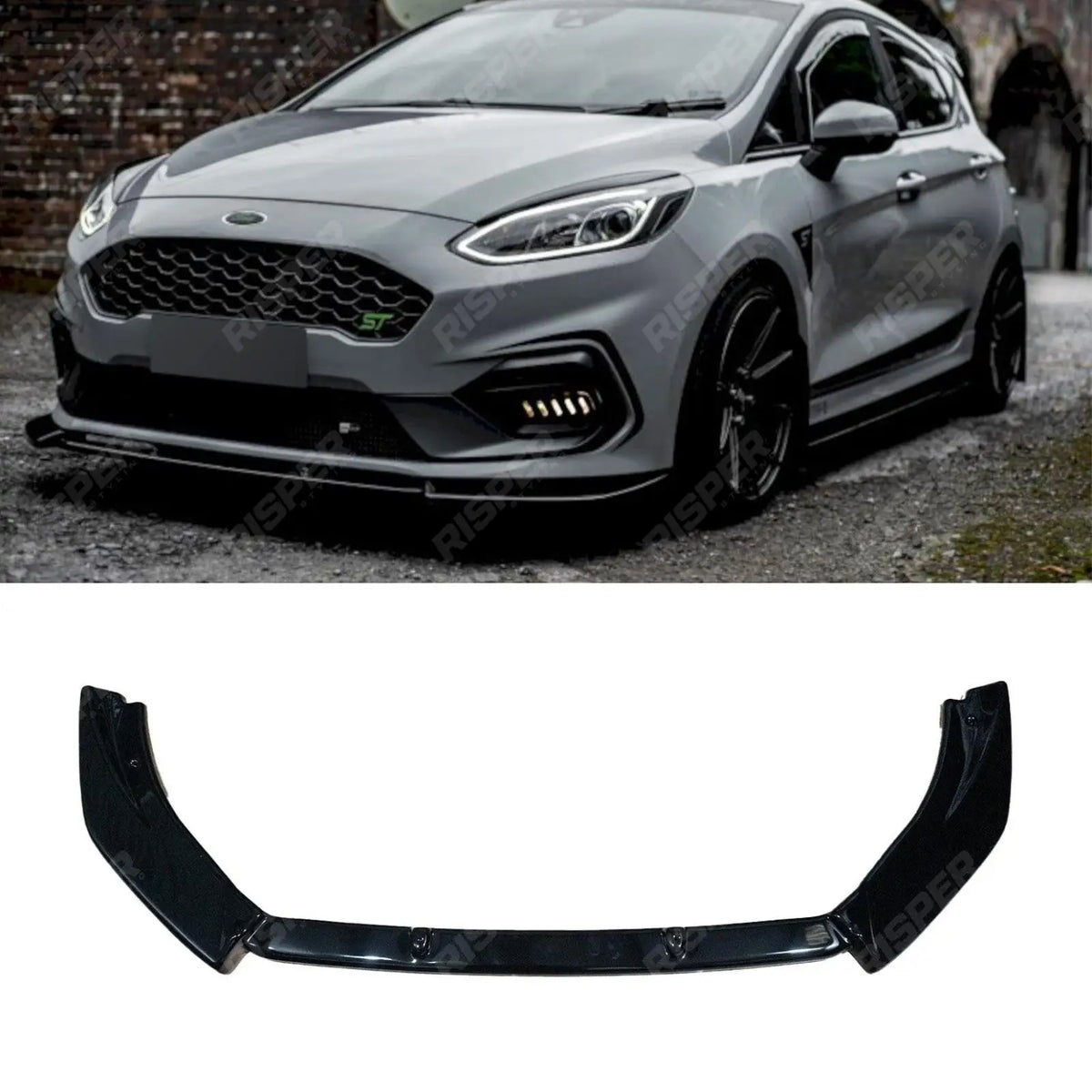 RISPER Front Splitter For Ford Fiesta MK8 ST 2018-2021 - Fiesta ST Line 2017-2021