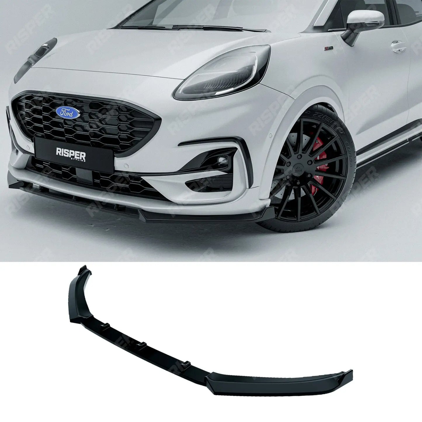 Ford Puma ST Line & ST Line X 2019+ Front Splitter In Gloss Black