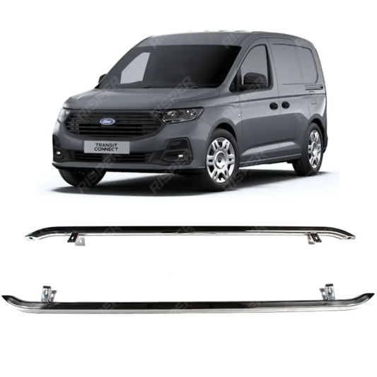 Ford Transit Connect 2024 On SWB Trapezoid Side Bars in Stainless Steel