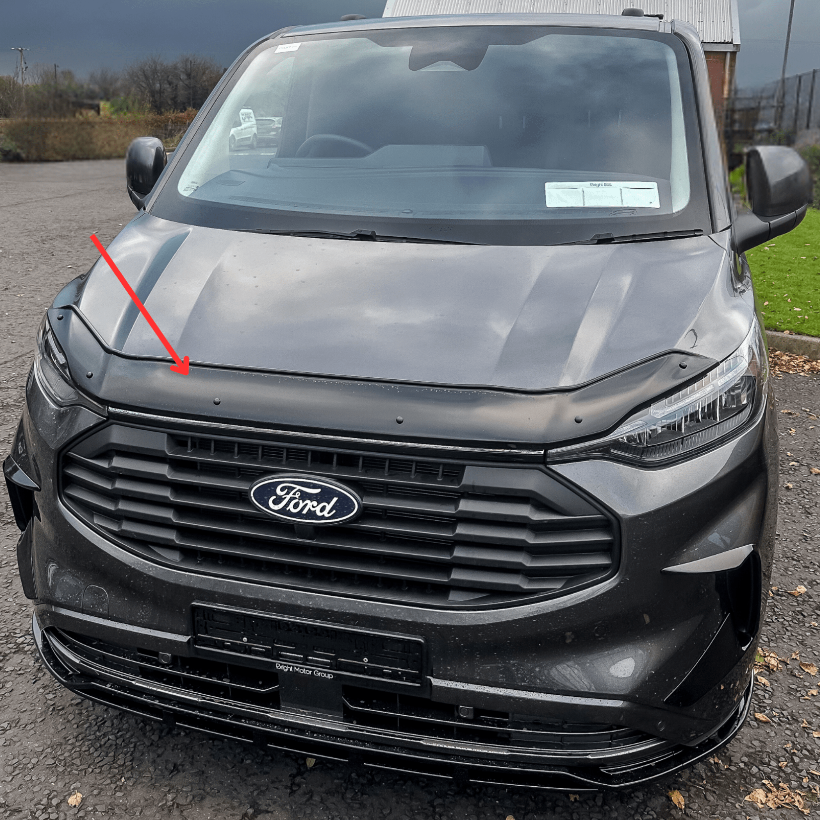Ford Transit Custom 2023 On STX Bonnet Guard Protector “ Black - TMC Motorsport