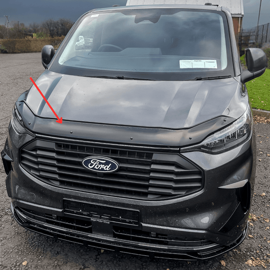 Ford Transit Custom 2023 On STX Bonnet Guard Protector “ Black - TMC Motorsport
