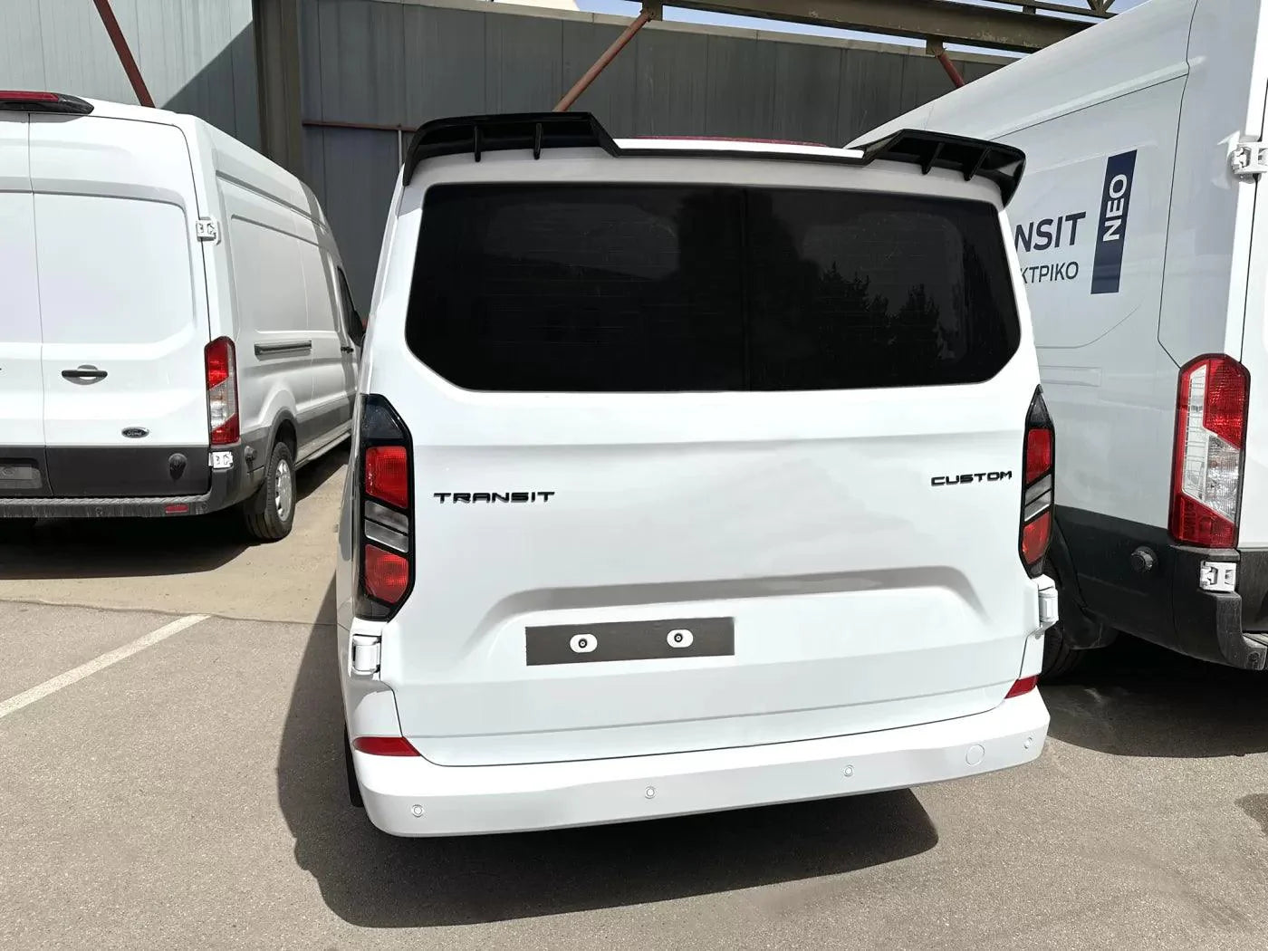 Ford Transit Custom 2023+ Trend & Limited Tailgate Rear Roof Spoiler -Unpainted - TMC Motorsport