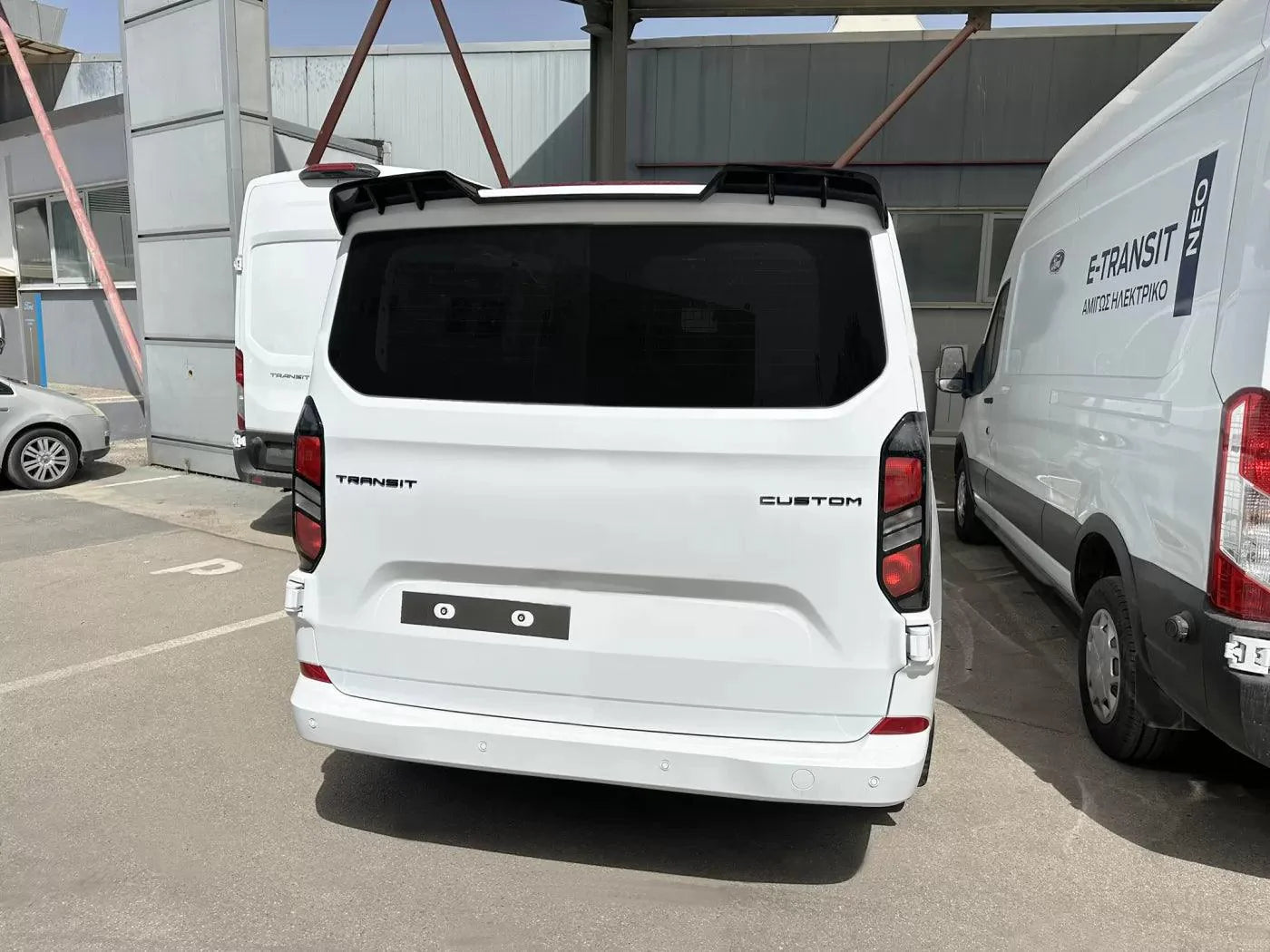 Ford Transit Custom 2023+ Trend & Limited Tailgate Rear Roof Spoiler -Unpainted - TMC Motorsport