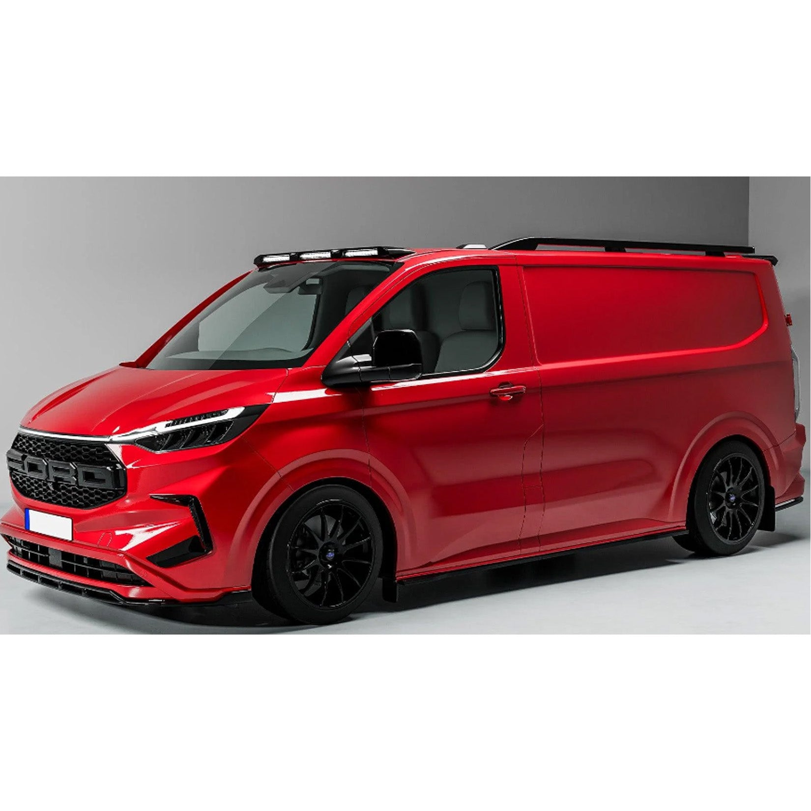 Ford Transit Custom 2024+ LWB Sport Style Roof Rails In Black - TMC Motorsport