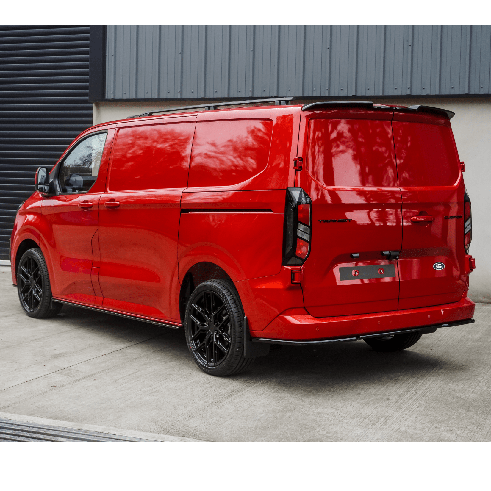 Ford Transit Custom 2024+ LWB Sport Style Roof Rails In Black - TMC Motorsport