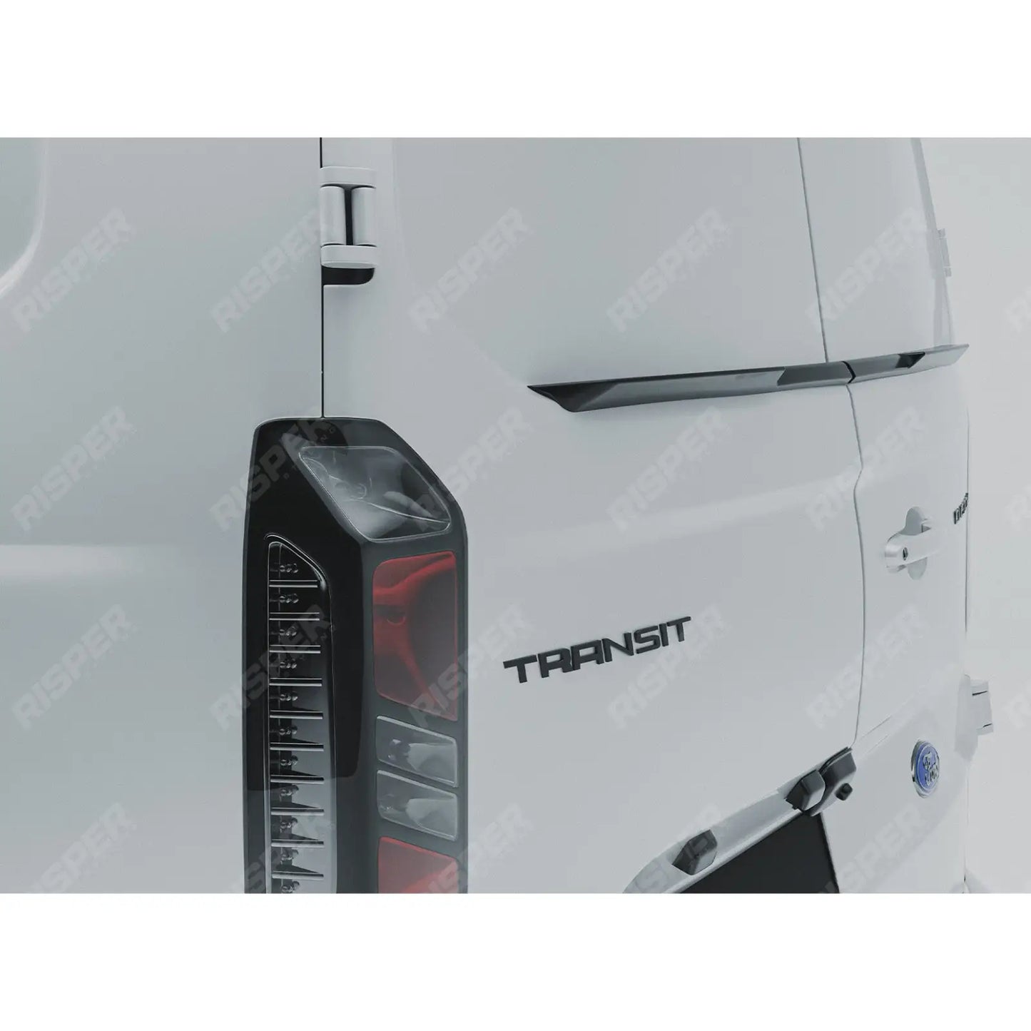 Ford Transit Custom MK2 2023+ Barn Door Mid Spoiler In Gloss Black