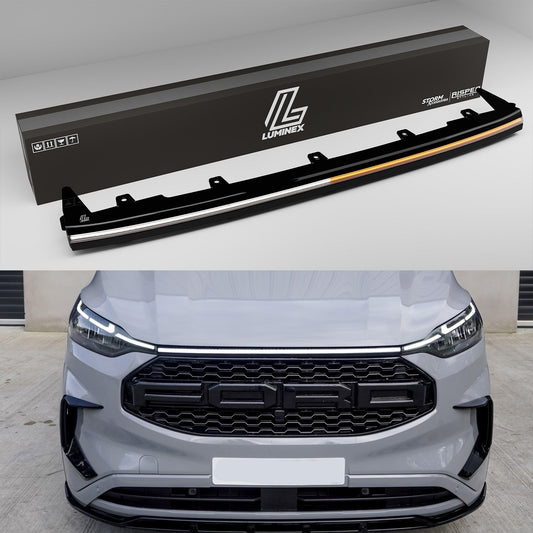 Ford Transit Custom MK2 2024+ Luminex Front Upper DRL Grill With Amber Strobe - TMC Motorsport