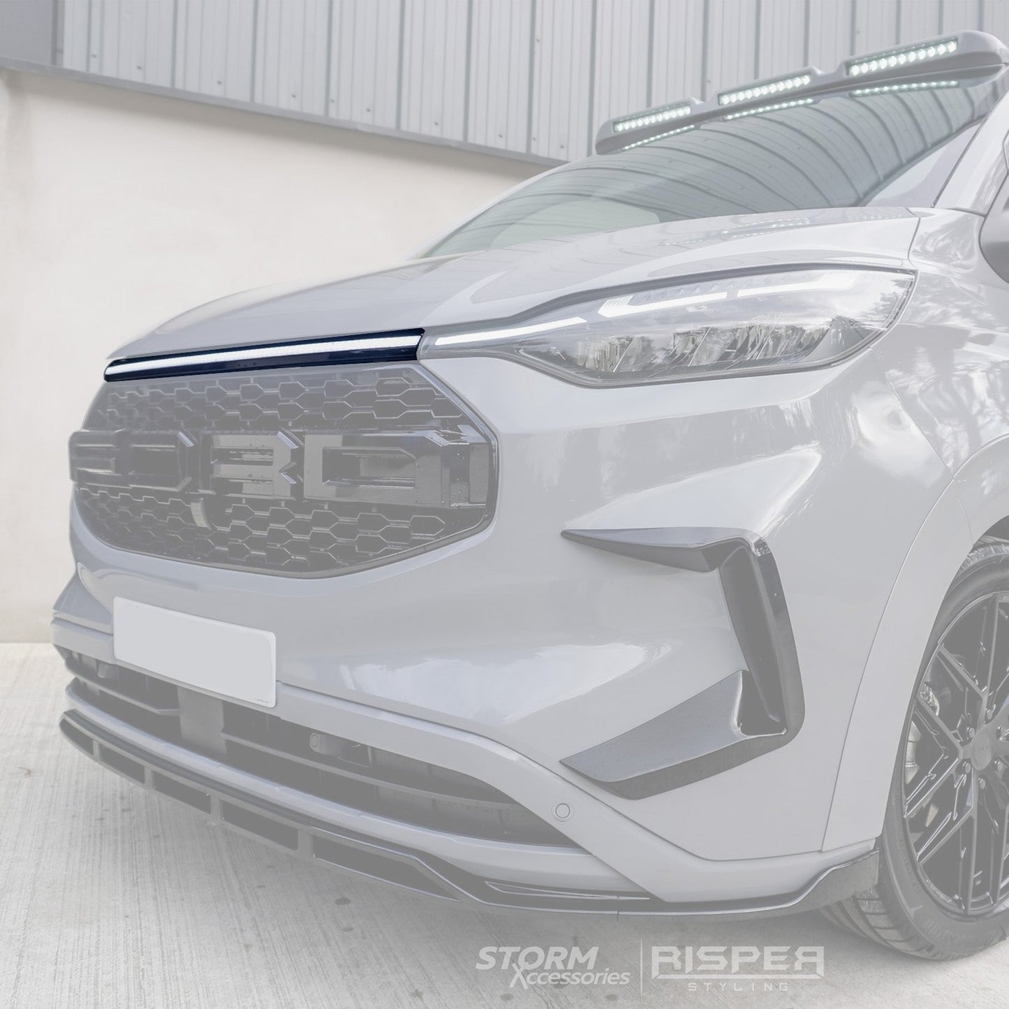 Ford Transit Custom MK2 2024+ Luminex Front Upper DRL Grill With Amber Strobe - TMC Motorsport