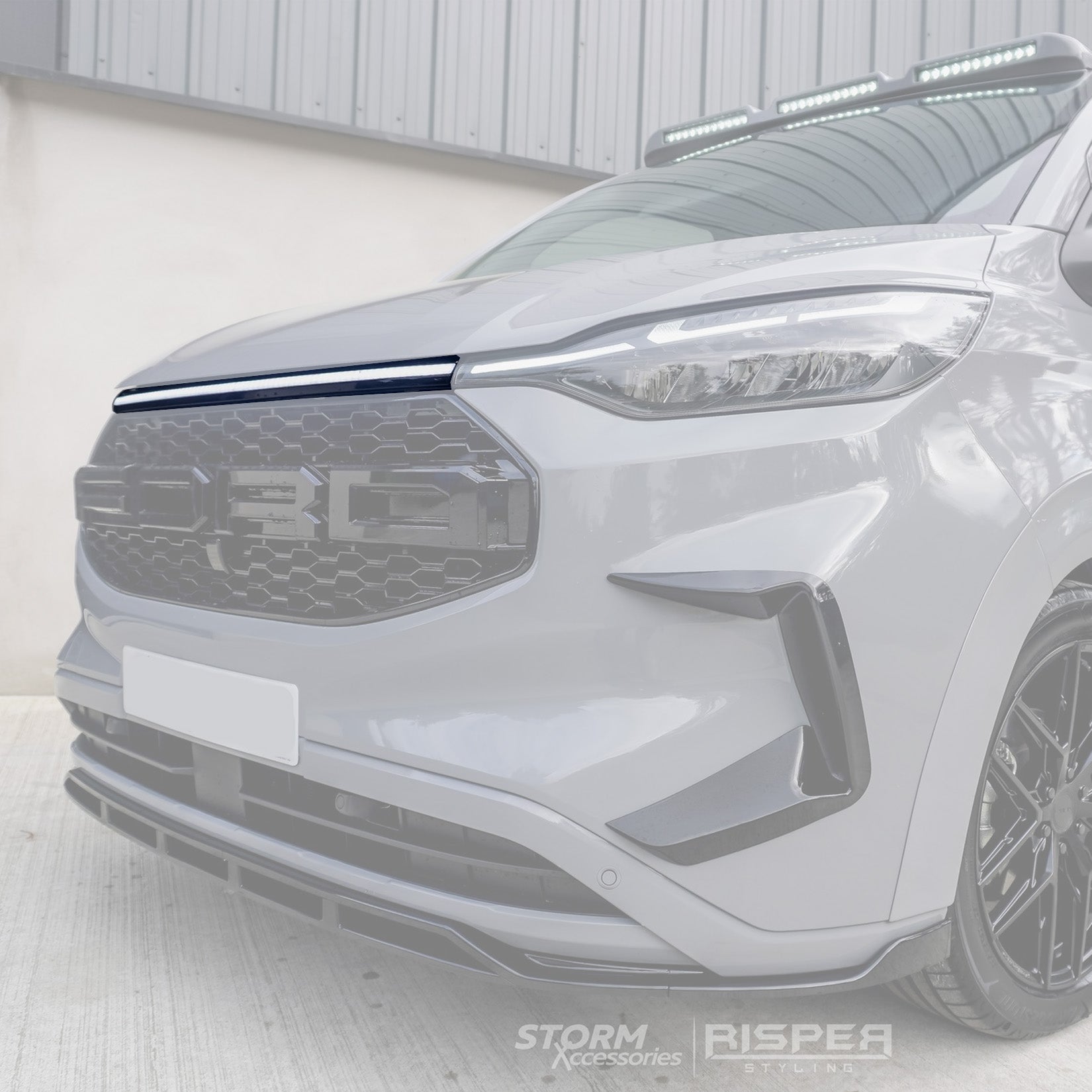 Ford Transit Custom MK2 2024+ Luminex Front Upper DRL Grill With Amber Strobe - TMC Motorsport