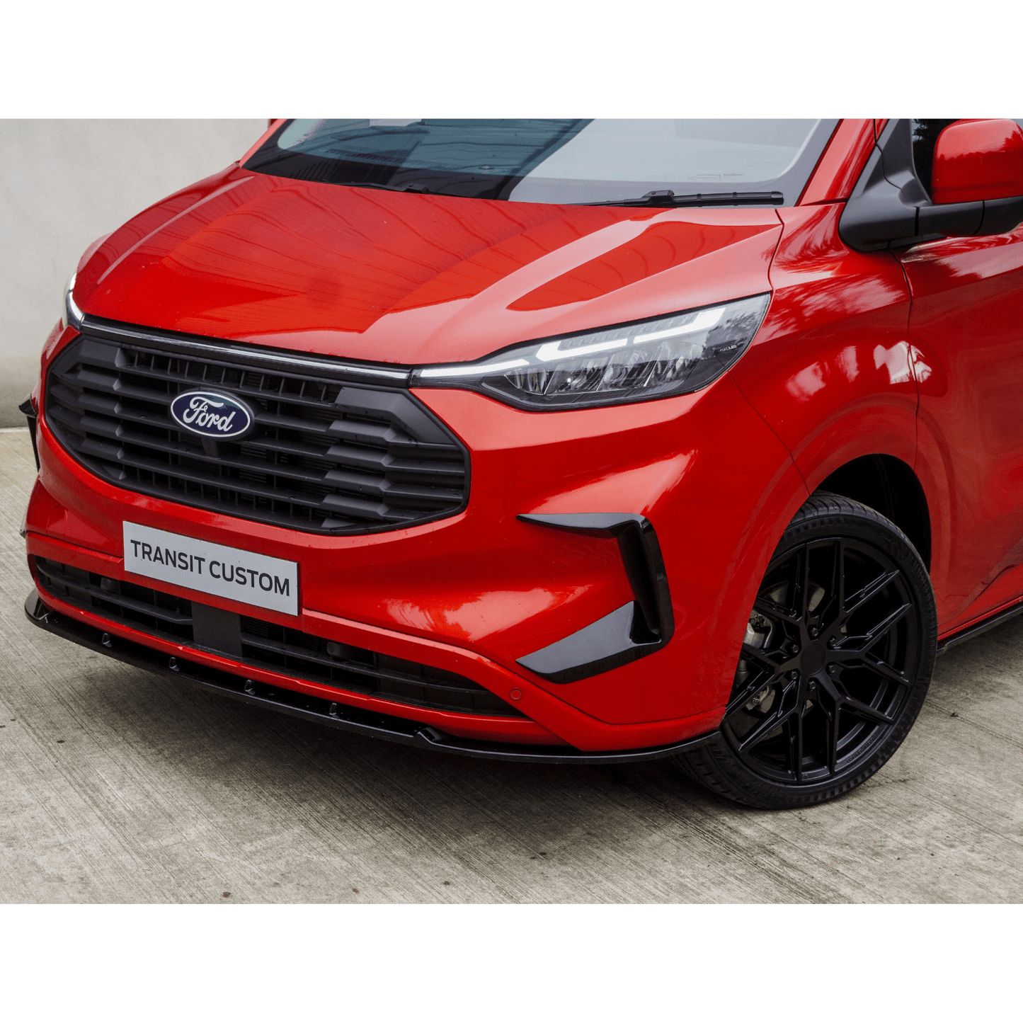 Ford Transit Custom MK2 2024 On Front Aero Canard Loops In Gloss Black - TMC Motorsport