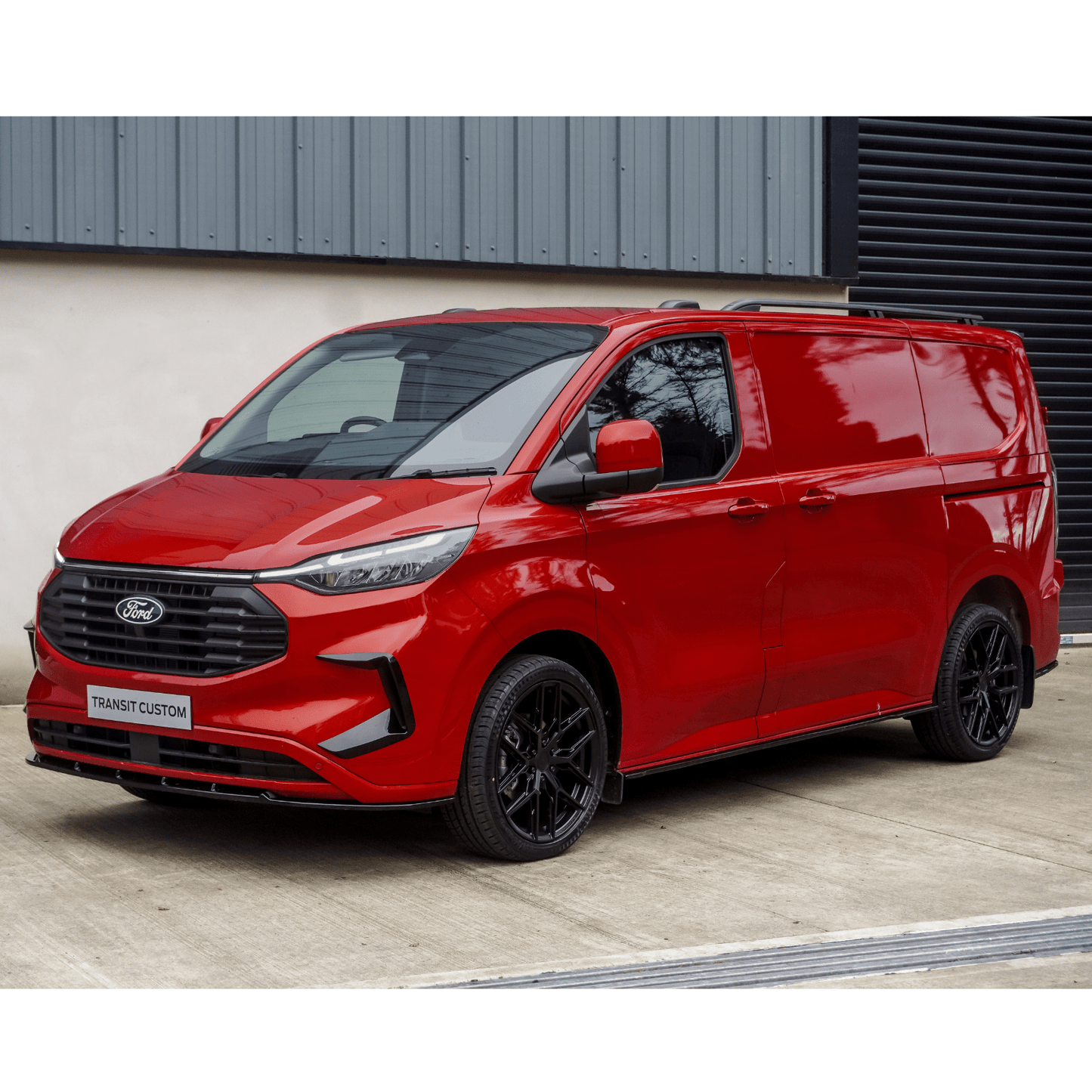 Ford Transit Custom MK2 2024 On Front Aero Canard Loops In Gloss Black - TMC Motorsport