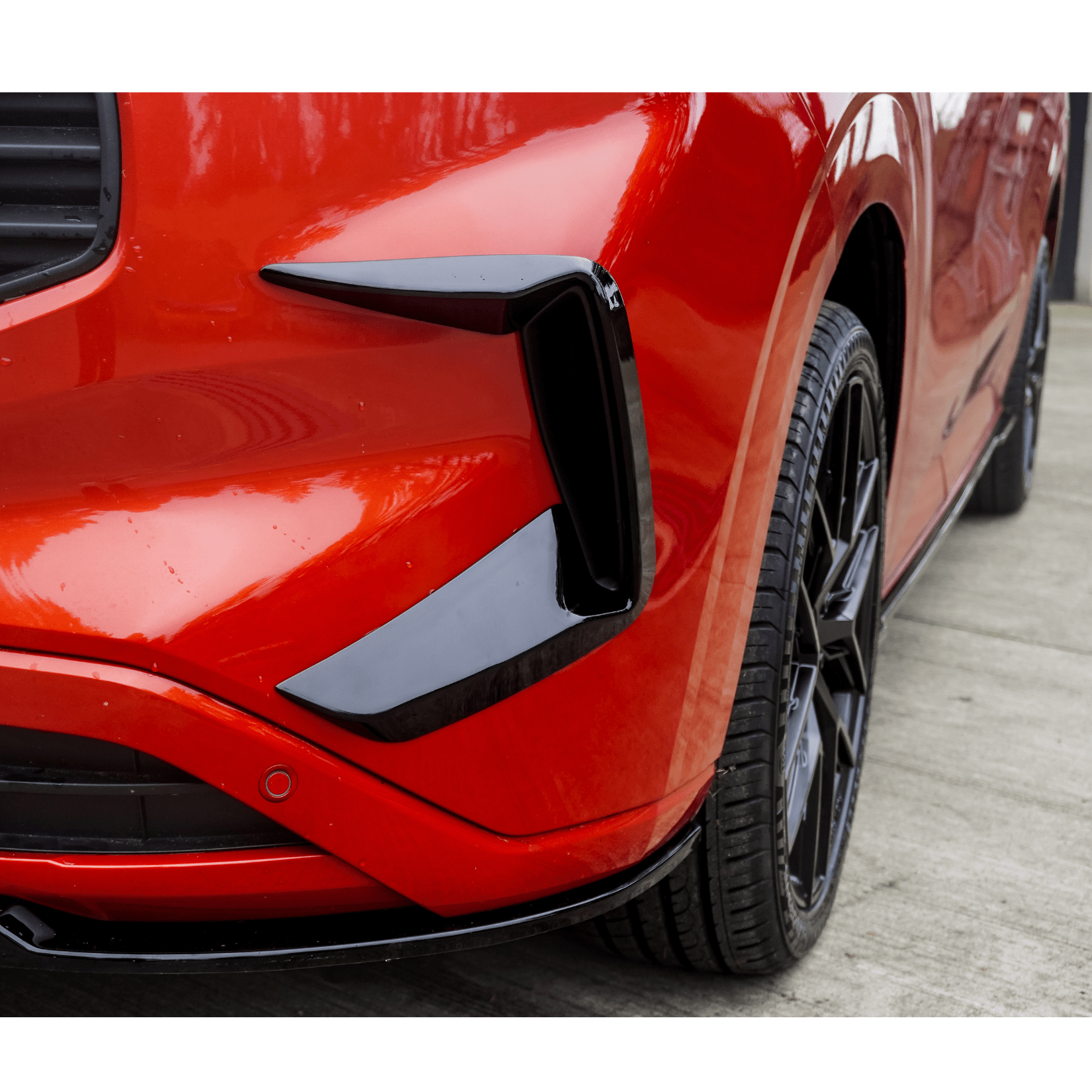 Ford Transit Custom MK2 2024 On Front Aero Canard Loops In Gloss Black - TMC Motorsport