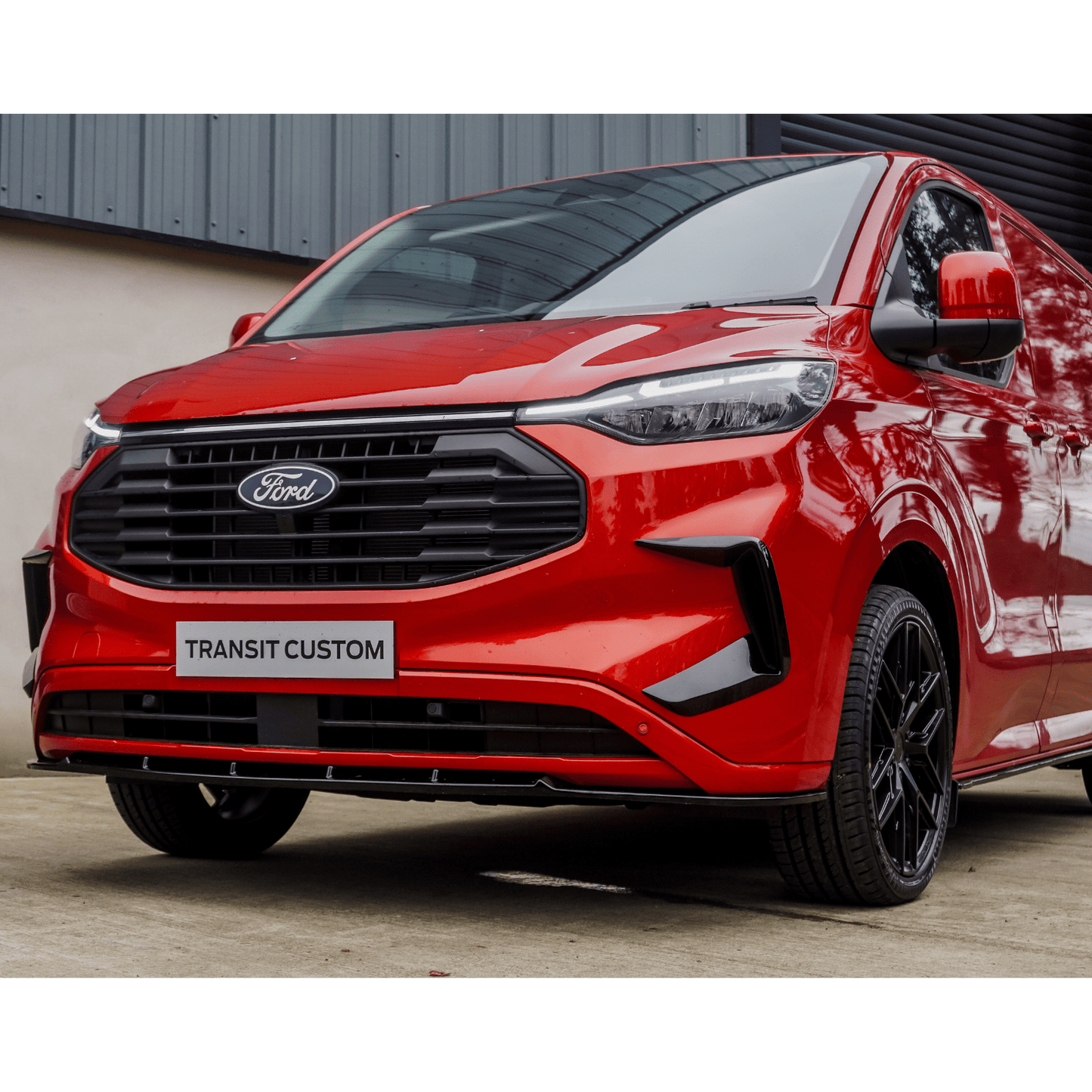 Ford Transit Custom MK2 2024 On Front Aero Canard Loops In Gloss Black - TMC Motorsport